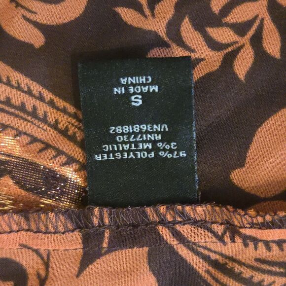 Anna Sui For Target S Sheer Blouse Ruffle Metallic Party Feminine Fairy Isle - Picture 4 of 7